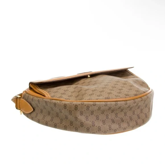 Gucci Round Canteen Crossbody Bag Vintage Rare Micro GG Circle Messenger XL - Picture 8 of 17